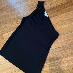 White House Black Market One Shoulder Tank | Black